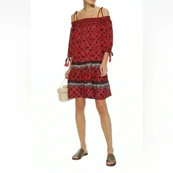 JETS Australia by Jessika Allen Off the Shoulder Boho Dress Size 10 like new - Picture 2 of 9
